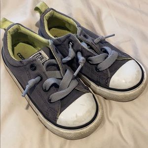 Grey and Green Converse! Super cute